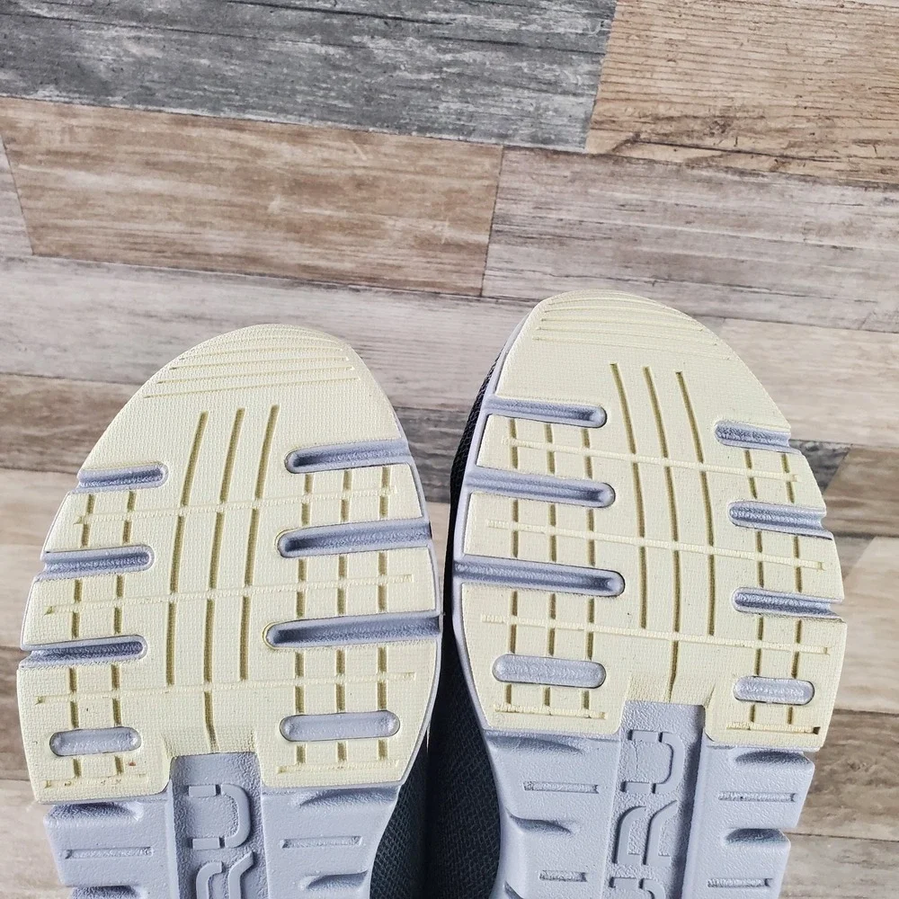 Kuru Flex Via Womens Shoes Sz 7.5 W Running Athletic Dove Gray Pale Lime Sneaker